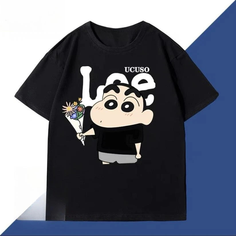 This tee captures the magic of Shinnosuke. If you're looking for more Crayon Shin-chan merch, we have it all! Check out our anime merch now—free shipping!