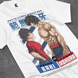 Here at Everythinganimee we have the best anime shirts in the world.
Dive into the ultimate clash of strength with this epic Baki x Ashura tee. Featuring an intense face-off between two of anime’s fiercest fighters, this shirt captures the raw energy of their legendary showdown.