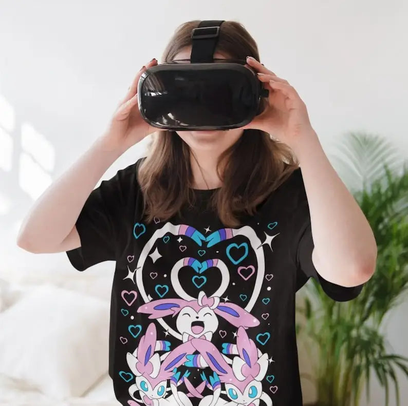 This tee captures the magic of Sylveon. If you're looking for more Pokemon merch, we have it all! Check out our anime merch now—free shipping!