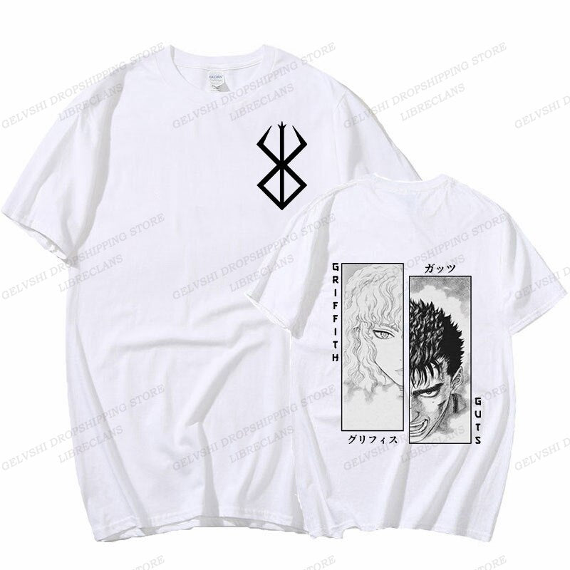 This tee shows the spirit of the world of Griffith & Guts. If you are looking for more Berserk Merch, We have it all!| Check out all our Anime Merch now!- Free shipping