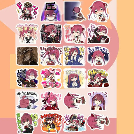 These stickers feature the adventurous spirit of Houshou, the beloved pirate. | If you are looking for more Hololive Merch, We have it all! | Check out all our Anime Merch now!