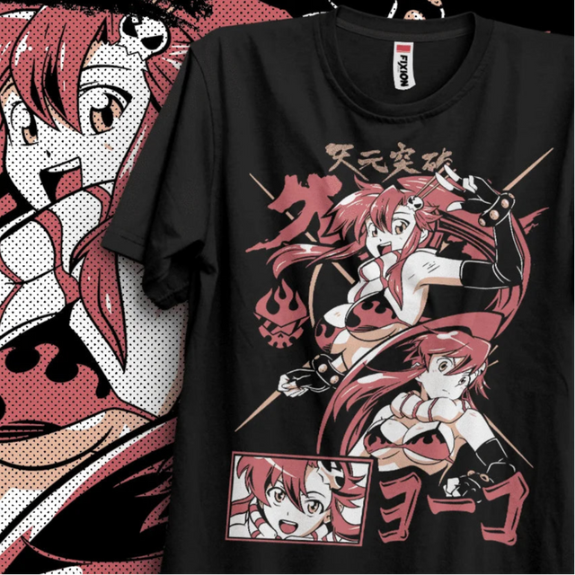 Immerse yourself in this striking Yoko Tee, perfect for anime fans. Looking for more Tengen Toppa Gurren merch? Explore our full collection of anime merch now!