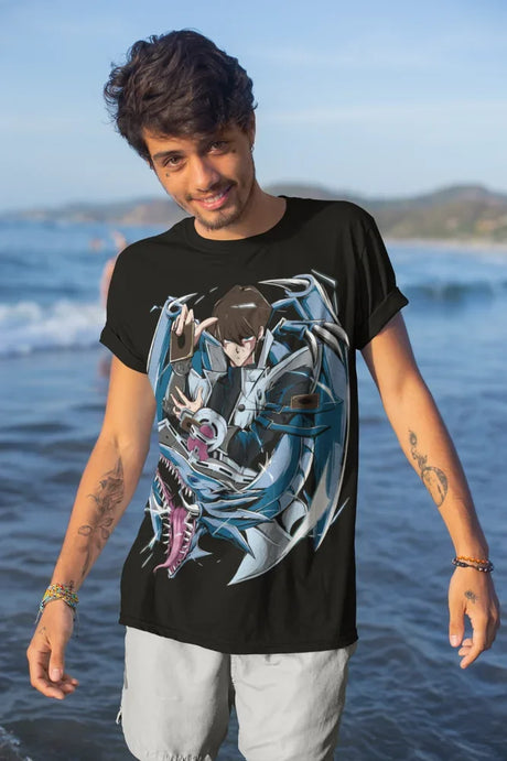 Immerse yourself with this striking tee featuring the unyielding Seto Kaiba tee. If you are looking for more Yu-Gi-Oh Merch, We have it all! | Check out all our Anime Merch now!