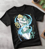 Here at Everythinganimee we have the best anime shirts in the world.
Celebrate the timeless bond between two powerful Sailor Scouts with this beautifully designed tee. Featuring Uranus and Neptune entwined with cosmic energy, this shirt is perfect for any anime fan who loves the iconic series and its stunning artwork.