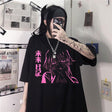 New Women T Shirts Anime Print Oversized T-shirt Streetwear Harajuku Casual Short Sleeves Ladies Clothing Woman Graphic Tops Tee. Everythinganimee, anime merch, anime gear, anime, anime stuff, buy anime, Manga Otaku Cosplay Japan Animation Shonen Shoujo Seinen Shojo Mecha Fandom Subtitle Dubbed Fanart MyAnimeList MangaStream Studio Ghibli