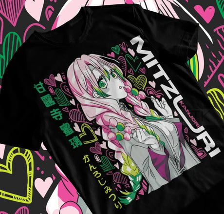 Here at Everythinganimee we have only the best anime merch! Free Global Shipping.
Step into the world of Demon Slayer: Kimetsu No Yaiba with this enchanting Waifu Mitsuri T-Shirt, featuring the beloved Love Hashira, Mitsuri Kanroji.