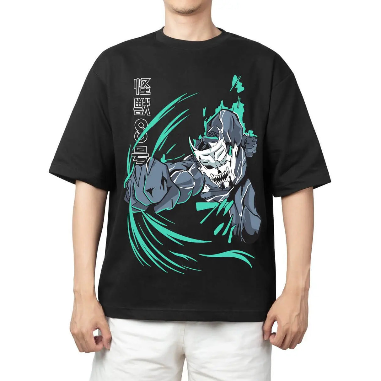 Here at Everythinganimee we have the best anime shirts in the world.
Unleash the monster within with the Kaiju No. 8 Beast Mode Tee, showcasing the fierce and unstoppable power of the titular kaiju. Featuring dynamic artwork of the powerful Kaiju No. 8 in mid-attack.