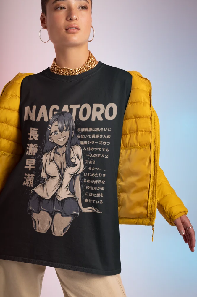 Immerse yourself in this striking Hayase Tee, perfect for anime fans. Looking for more Don't Toy with Me merch? Explore our full collection of anime merch now!