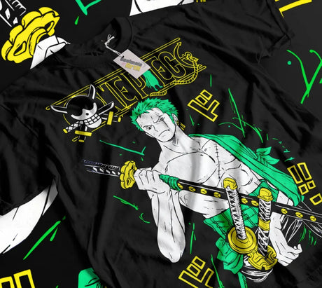 Here at Everythinganimee we have only the best anime merch! Free Global Shipping.
Channel the fierce determination and samurai spirit of Roronoa Zoro with this vintage-inspired One Piece T-shirt. 