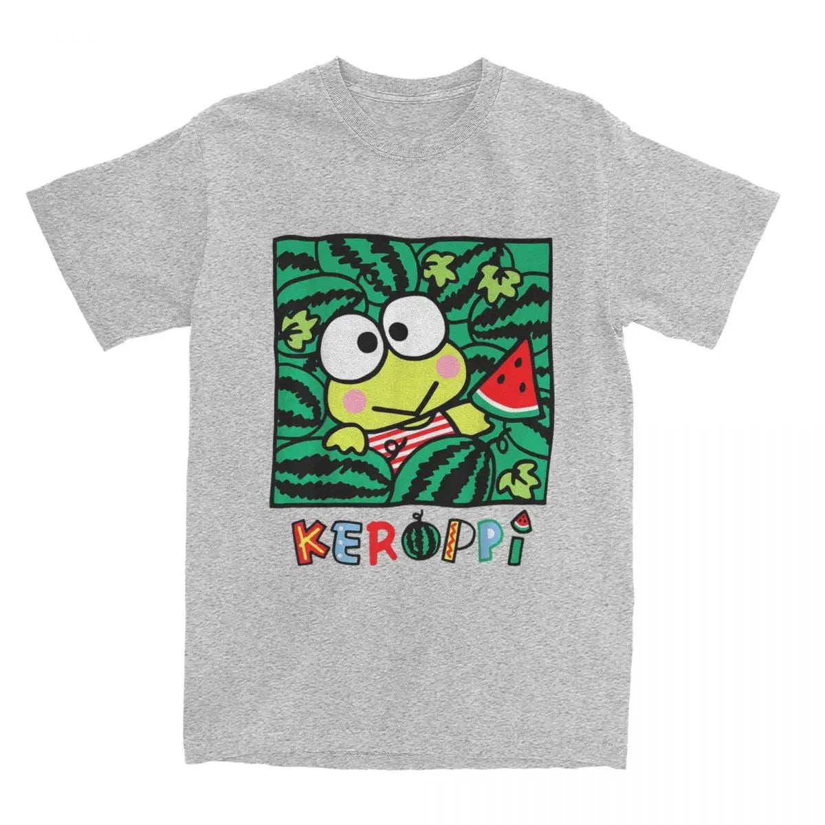 Become the cutest ever with our Sanrio Keroppi Watermelon Whimsy Tee | Here at Everythinganimee we have the worlds best anime merch | Free Global Shipping