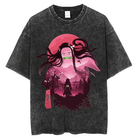 Anime TShirt Men Women Demon Slayer Manga Printed Tshirts 100%Cotton for Summer Harajuku Gothic Streetwear Casual Tops Tees, everythinganimee