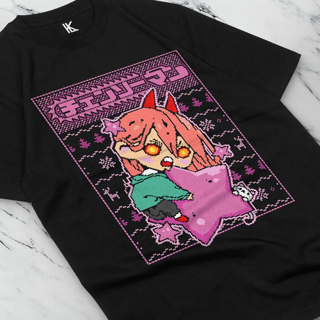 Here at Everythinganimee we have the best anime shirts in the world.
Embrace the chaotic charm of Chainsaw Man with this Power Pixel Art Tee, featuring the wild and unpredictable Power in a retro-inspired pixelated design. This unique artwork captures Power’s intense energy.