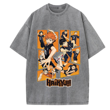 Immerse yourself in this vintage Team Karasun tees, perfect for anime fans. Looking for more Haikyuu!! merch? Explore our full collection of anime merch now!