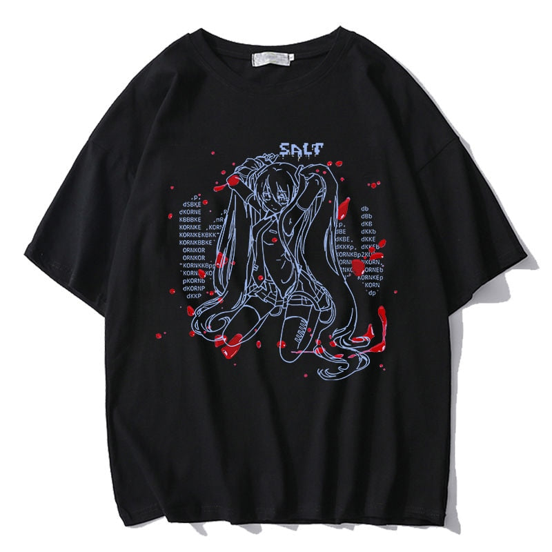 Hatsune Miku Goth Style Oversized Tee