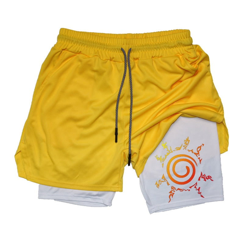 Naruto 2 in 1 Gym Workout Compression Shorts