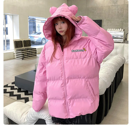  Embrace the cold in style with this adorable Kirby-themed winter jacket.| If you are looking for more Kirby Merch, We have it all! | Check out all our Anime Merch now!