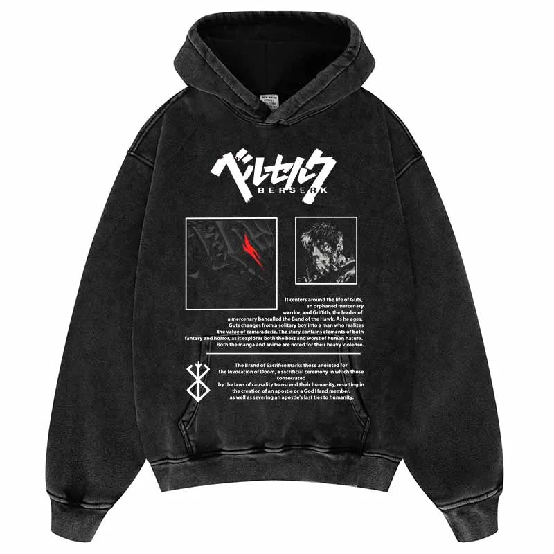 This Hoodie celebrates the beloved Berserk Series, ideal for both Autumn And Winter. | If you are looking for more Berserk Merch, We have it all! | Check out all our Anime Merch now!