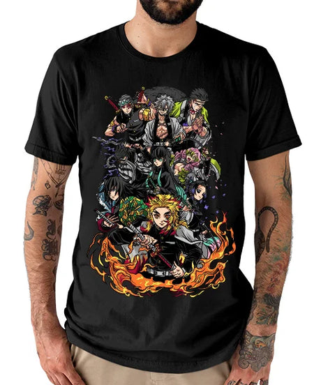 This tee captures the magic of Demon Slayer heroes. If you're looking for more Demon Slayer merch, we have it all! Check out our anime merch now—free shipping!