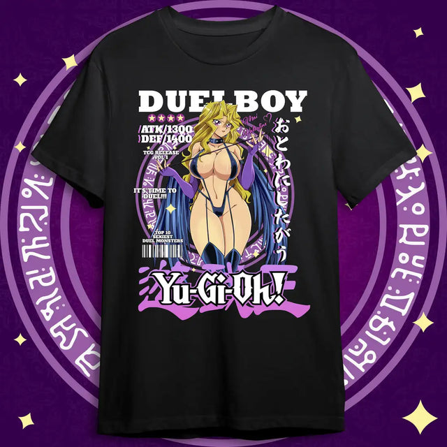 Here at Everythinganimee we have the best anime shirts in the world.
Show your love for the iconic Mai Valentine from Yu-Gi-Oh! with this stunning design. Featuring her signature style, this shirt captures her fierce energy as a duelist with a bold and dynamic look.