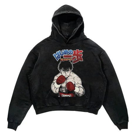 Sport this hoodie's striking graphics that pay tribute to 'Hajime no Ippo's' resilient essence. If you are looking for more Hajime no Ippo Merch, We have it all! | Check out all our Anime Merch now!