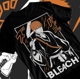 Immerse yourself with this striking tee featuring the unyielding Ichigo Kurosaki tee. If you are looking for more Bleach Merch, We have it all! | Check out all our Anime Merch now!