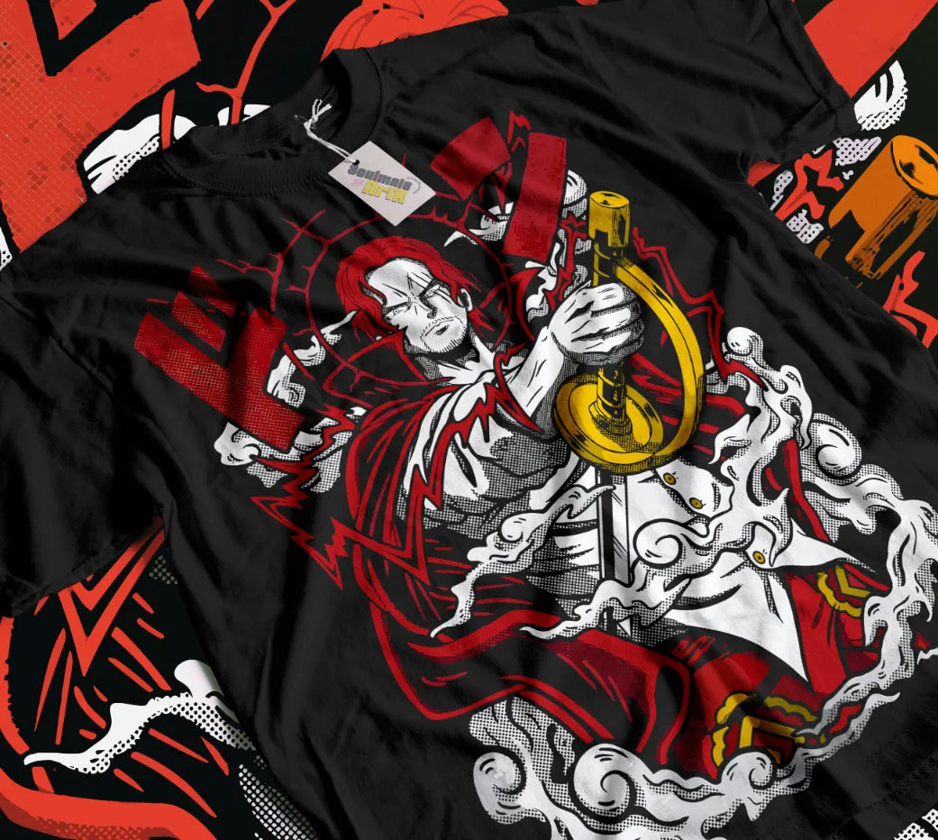 This tee features a detailed and powerful print of the Red-Haired Pirate in all his glory. If you are looking for more One Piece Merch, We have it all! | Check out all our Anime Merch now!