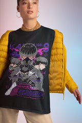 Immerse yourself in this kawaii Hoshina tee, perfect for anime fans. Looking for more Kaiju No. 8 merch? Explore our full collection of anime merch now!