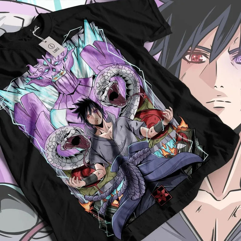 Here at Everythinganimee we only have the best shirts in the world! Dive into the world of Naruto with our exclusive Legendary Uchihas Tee Collection, featuring iconic characters Madara, Itachi, Sasuke, and Obito. Each design showcases their unique powers and intense aura, capturing their epic moments in stunning detail. Perfect for true fans who want to represent the power and legacy of the Uchiha clan.