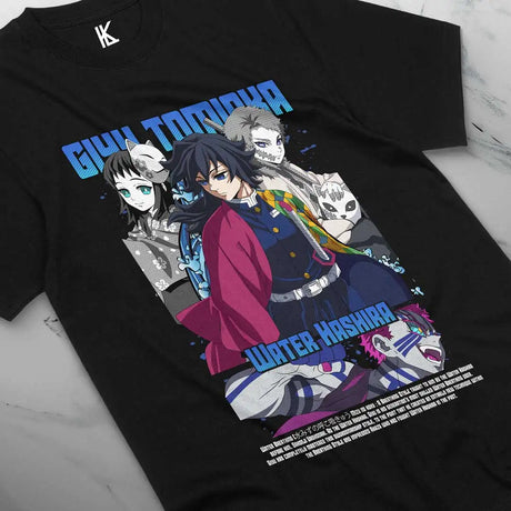 Immerse yourself in this striking Tomioka Tee, perfect for anime fans. Looking for more Demon Slayer merch? Explore our full collection of anime merch now!