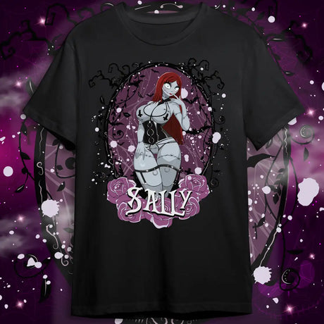 Here at Everythinganimee we have the best anime shirts in the world.
Step into the darker side of fantasy with the Seductive Sally tee, featuring a sultry take on a beloved character. This design blends gothic aesthetics with roses and intricate details to create an edgy and alluring look. 