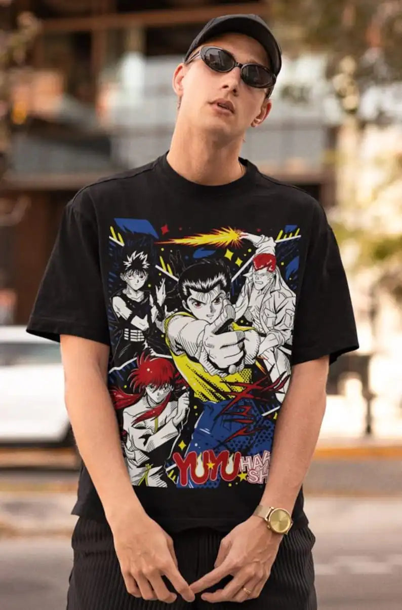 This vibrant tee featuring Yusuke and Hiei, perfect for any fan of the legendary anime. If you are looking for more YuYu Hakusho Merch, We have it all! | Check out all our Anime Merch now!