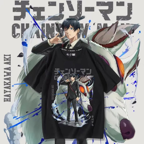 Become the fashion statement with our Hayakawa Aki Shirt | If you are looking for more Chainsaw Man Merch, We have it all! | Check out all our Anime Merch now!