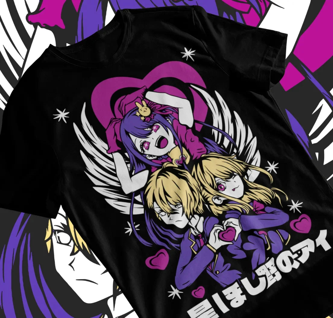 Here at Everythinganimee we have only the best anime merch! Free Global Shipping.
Celebrate your love for Oshi No Ko with this adorable Ai Hoshino T-shirt. Featuring a vibrant and kawaii design, 