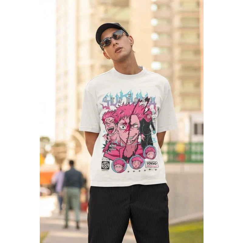 This tee captures the magic of Yuji Itadori. If you're looking for more Jujutsu Kaisen merch, we have it all! Check out our anime merch now—free shipping!