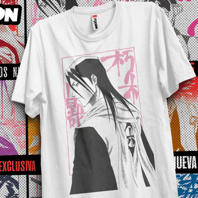 Immerse yourself in this striking Byakuya Kuchiki Tee, perfect for anime fans. Looking for more Bleach  merch? Explore our full collection of anime merch now!