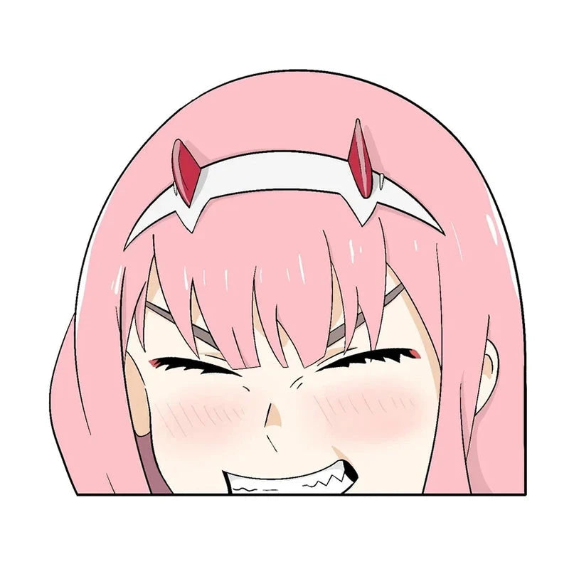 Here at Everythinganimee we have only the best anime merch! Free Global Shipping.
Add a touch of your favorite anime character to your belongings with this Zero Two Peeker waterproof decal sticker! Perfect for fans of Darling in the Franxx, this decal features a cheeky depiction of Zero Two,