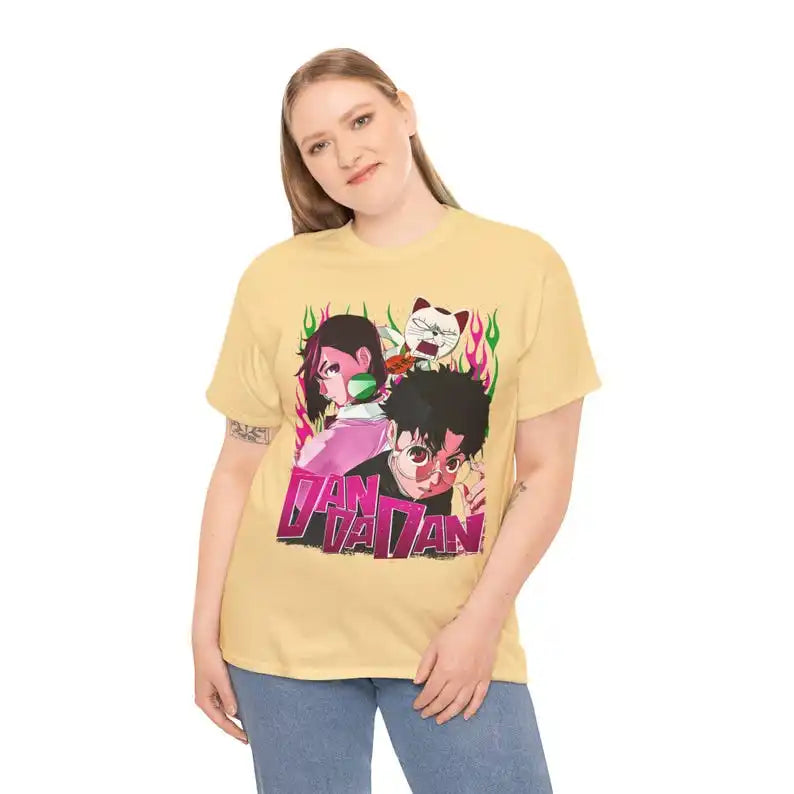 Immerse yourself in this striking Dandadan Tee, perfect for anime fans. Looking for more Dandadan merch? Explore our full collection of anime merch now!