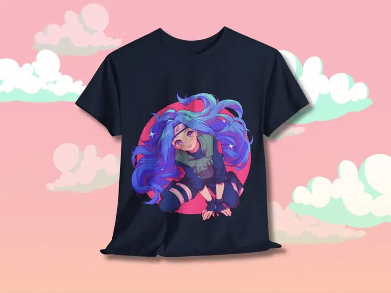 Here at Everythinganimee we have the best anime shirts in the world.
Unleash your inner warrior with this stunning Anime Ninja Tee featuring a vibrant blue-haired ninja. Perfect for anime lovers who want to make a statement, this tee combines soft.