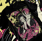 Here at Everythinganimee we have only the best anime merch! Free Global Shipping.
Unleash the fierce beauty of Daki, the formidable demon from Demon Slayer: Kimetsu No Yaiba, with this striking T-shirt.