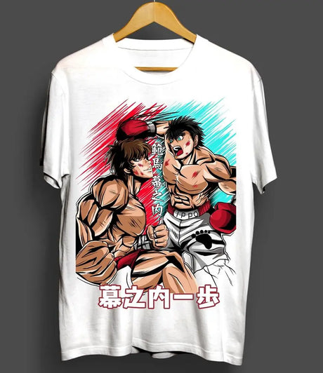 This tee captures the fighting spirit of Baki & Ippo in action! Looking for Hajime no Ippo merch? We’ve got it all, shop our anime collection now!