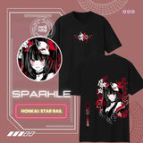 Immerse yourself in this striking Honkai Tee, perfect for anime fans. Looking for more Sparkle merch? Explore our full collection of anime merch now!