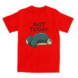 Show off your love for Snorlax with our Pokémon Snorlax "Not Today" Comfort Tee  | Here at Everythinganimee we have the worlds best anime merch | Free Global Shipping