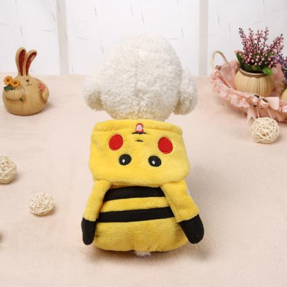 Pikachu Pet Cosplay Winter Fleece Button-Up