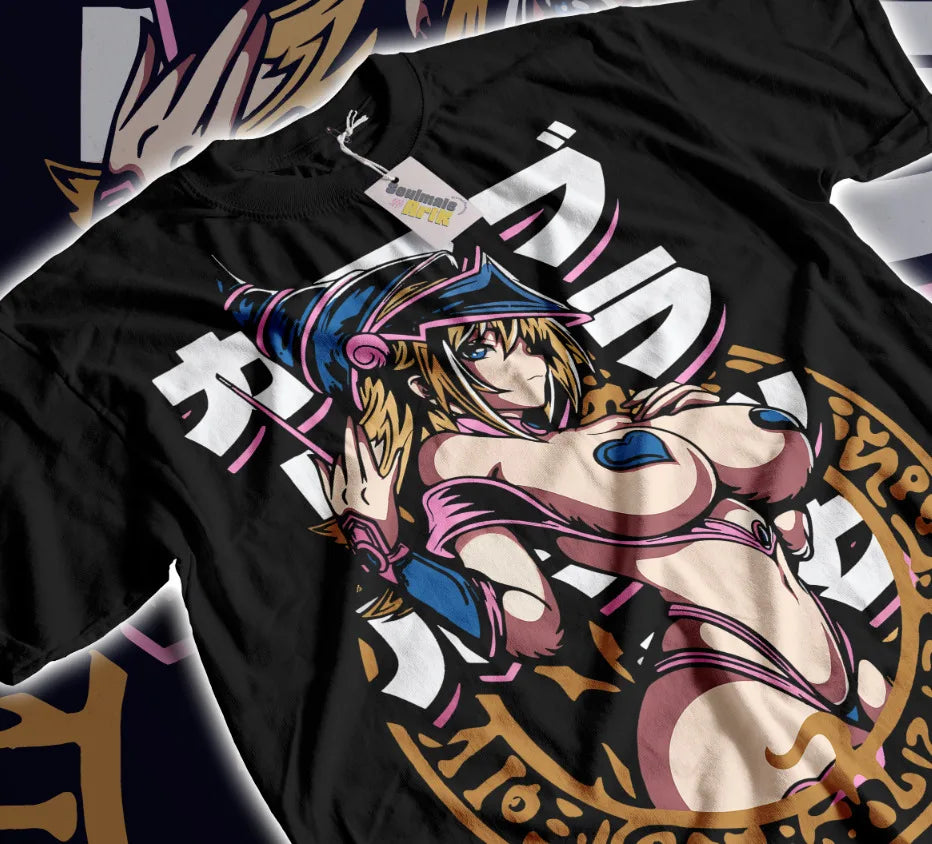 Here at Everythinganimee we have the best anime shirts in the world.
Summon the power of nostalgia with the iconic Dark Magician Girl from Yu-Gi-Oh! This stunning tee features bold artwork that will resonate with all fans of the classic anime series.