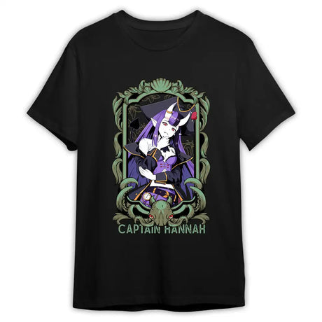 Here at Everythinganimee we have the best anime shirts in the world.
Embark on an adventure with the fearless Captain Hannah and her mighty Kraken! This bold and intricate design captures Captain Hannah’s fierce and mysterious aura, perfect for those who love anime characters with a daring spirit. 