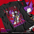 Here at Everythinganimee we have the best anime shirts in the world.
Channel the fierce power of Raiden Mei from Honkai Impact with this electrifying Thunderstorm Tee. Featuring the fearless Herrscher of Thunder, this shirt brings her dynamic character to life with bold red and purple accents.