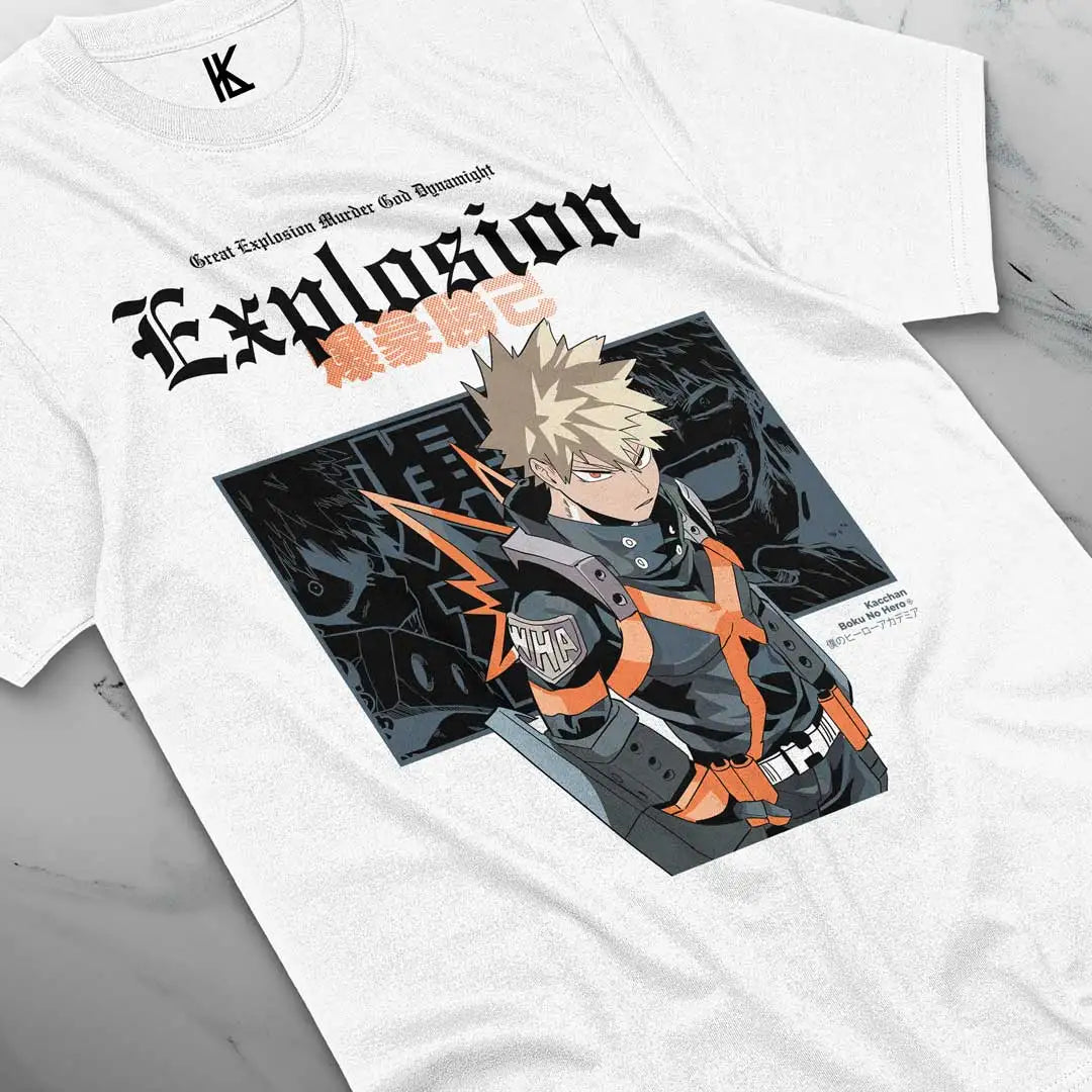 Here at Everythinganimee we have the best anime shirts in the world.
Unleash explosive energy with this Katsuki Bakugo tee! Featuring the fierce and bold hero from My Hero Academia, this shirt perfectly captures Bakugo's intense power and dynamic design. 