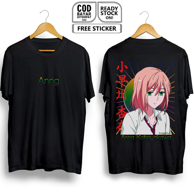 Here at Everythinganimee we have the best anime shirts in the world.
Step into the world of Anna Kobayakawa with this sleek and minimalist tee. Featuring her vibrant design on the back, this shirt captures her serene expression in stunning detail. 