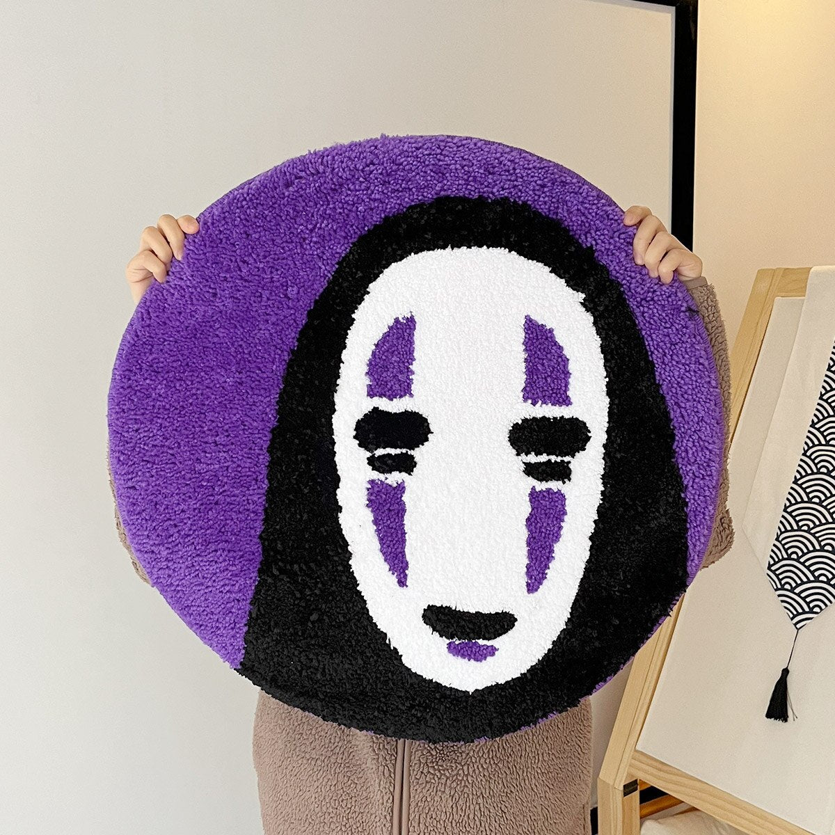 Spirited Away No Face Man Handmade Tufted Rug