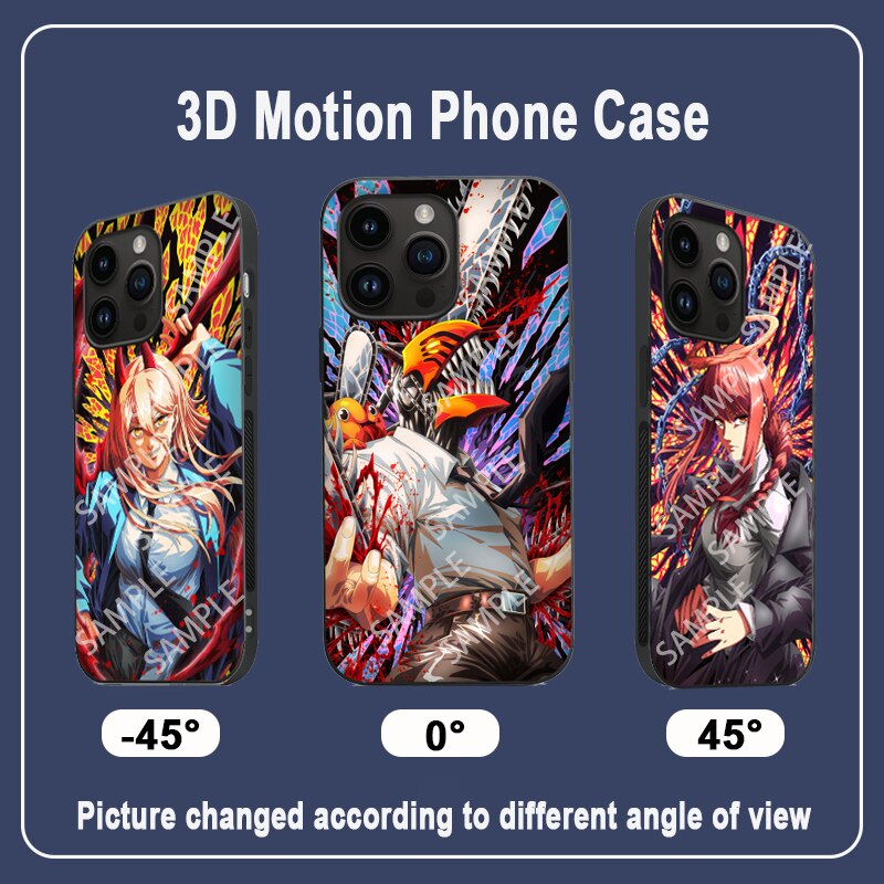 Chainsaw Man 3D Effect Phone Case